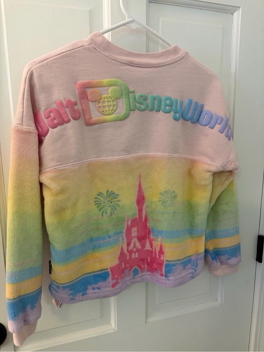 Walt Disney World fleece spirit jersey girls US L 11-12 pink castle